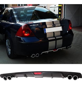 Ford Mondeo Mk3 Difüzör Arka Tampon Eki 4 Egzoz Çıkışlı Siyah