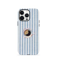 iPhone 14 Pro Vorian Çift Katmanlı Kılıf Morning Coffee Stripe