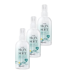 Avon Skin So Soft Orijinal Kuru Yağ Vücut Spreyi 250 Ml. Üçlü Set