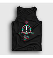 Presmono Unisex Siyah Neon Logo Panic! at the Disco Atlet
