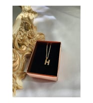 Zirkon Taşlı Minimal Gold H Harfli Kolye