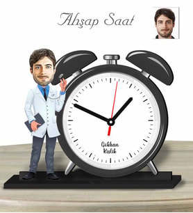 Kişiye Özel Ahşap Saat-Doktor Erkek-2