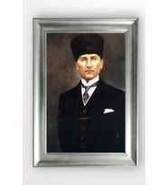 Gümüş Çerçeveli Atatürk Tablo a854