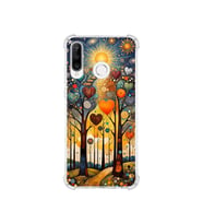 PrintiFy Huawei P30 Lite ile Uyumlu Düşlerin Dansı Serisi Yıldız Yolculuğu Tasarımlı Uv Baskılı Köşe Korumalı Antişok Kılıf