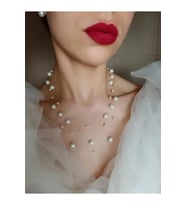 Beyaz İnci Kolye, Söz Nişan Nikah Düğün İçin İncili Gelin Kolyesi