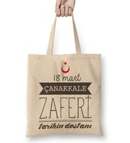 Çanakkale Zaferi Tarihin Destanı Bez Çanta Uzun Saplı