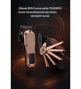 Erkek Bakım Seti 7000RPM Tıraş Makinesi Vücut Groomer LCD Şarjlı