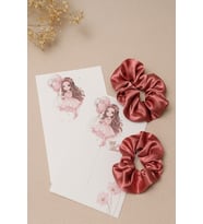 10 Adet Kesikli Toka Kartı - Kalın Kuşe (5997) Bandana Kartı - 9x14cm - Balonlu Kız - TOKA YOKTUR