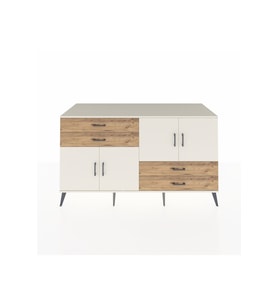 Kronos Konsol 3 Raflı 4 Çekmeceli 4 Kapaklı 176x59x99 Aytaşı-Aytaşı/Çam