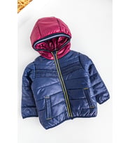 Kapüşonlu İçi Peluş Astarlı Erkek Çocuk Mont (Lacivert)