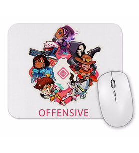 Overwatch One Fanart D Va Mouse Pad
