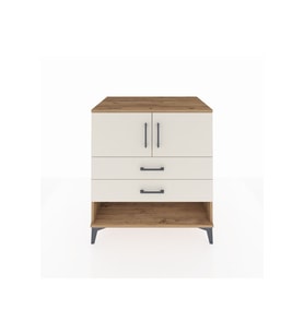 Kronos Şifonyer 2 Raflı 2 Çekmeceli 2 Kapaklı 88x59x96 Çam-Aytaşı