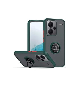 Xiaomi Redmi Note 13 Pro Plus Kılıf Montreal Yüzüklü Silikon Kapak - Yeşil