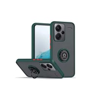 Xiaomi Redmi Note 13 Pro Plus Kılıf Montreal Yüzüklü Silikon Kapak - Yeşil