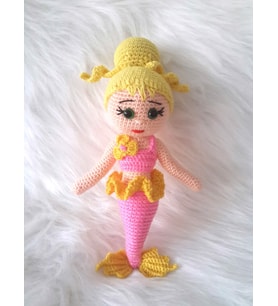 Deniz Prensesi Amigurumi Organik Oyuncak