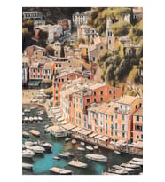 Portofino Tablo Ahşap Poster Dekoratif
