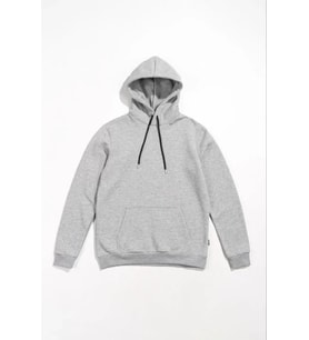 Erkek Uzun Kol Kapşonlu Basic Sweatshirt Hoodie - Gri