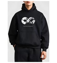 10 Kasıma Özel Üç İplik Kapşonlu Baskılı SweatShirt - Siyah