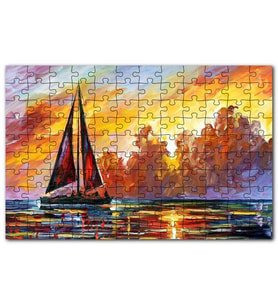 Cakapuzzle Yelkenli Teknede Seyat Puzzle Yapboz MDF (Ahşap) (120 Parça)
