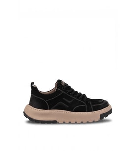 Guja 26BLG552 Erkek Hakiki Nubuk Deri Klasik Sneaker Siyah