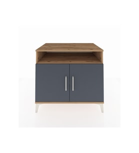 Kronos Şifonyer 2 Raflı 2 Kapaklı 88x59x80 Çam-Antrasit