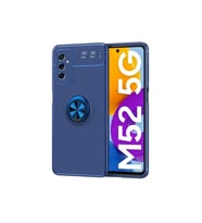 Samsung Galaxy M52 Uyumlu Kılıf Zore Ravel Silikon Kapak (Mavi)