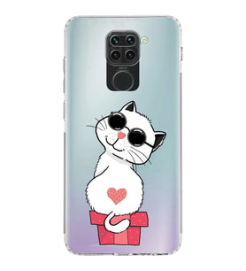 Xiaomi Redmi Note 9  Kamera Korumalı Kapak Coolcat Tasarımlı Şeffaf  Kılıf