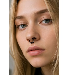Siyah Renk Mıknatıslı Burun Piercıng