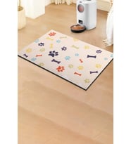 MAtGo Pati Renkli Kemikler Beslenme Matı Kaymaz Sıvı Geçirmez Kedi Köpek Mama Paspası 50x70cm