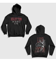 Presmono Unisex Siyah Icarus V2 Rock Led Zeppelin Sırt Baskılı Kapüşonlu Sweatshirt 517023tt