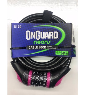 Onguard Şifreli Kilit 8170 Pembe Neon Combo (Siyah)