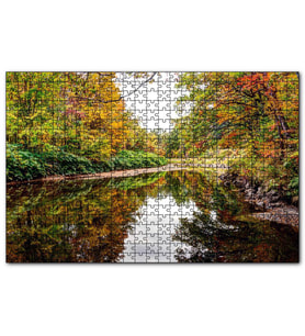 Cakapuzzle İngiltere Baker Nehri Sonbahar Renkleri  Puzzle Yapboz MDF (Ahşap) (120 Parça)