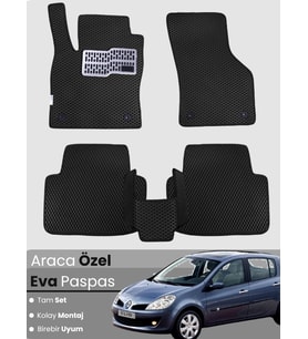 RENAULT CLİO 3 (2005-2011) Uyumlu EVA Paspas Tam Set–Araca Özel,Oto Paspas