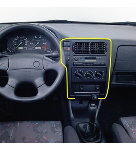 VW Polo HB 1994-1999 Konsolu Teyp Düğme Çerçevesi 6N1858069A