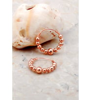 Toplu Şarnel 22 Mm Rose Gümüş Halka Küpe 5244