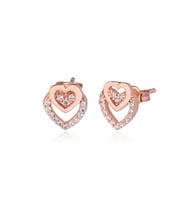 EMILIANO JEWELLERY SİLVER 925 AYAR TAŞLI KALP KÜPE