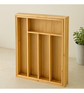 Bambu Çekmece Kaşıklık 7 Bölmeli Çok Amaçlı Organizer