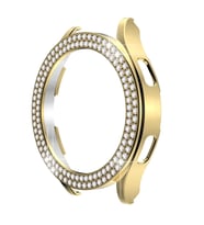 Samsung Galaxy Watch 6 44 mm Kenar Taşlı Kasa Koruyucu (Ekran Koruyucusuz) (Gold)