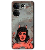 Tecno Camon 20 Pro 4G Kılıf HD Desen Baskılı Kılıf - Devil Girl