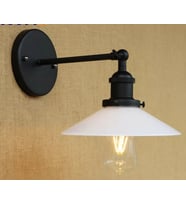 Mylights Retro Siyah Beyaz Başlıklı Mafsalı Aplik 23cm