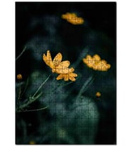 Cakapuzzle Sarı Çiçekler Yakın Çekim Flu Arkaplan Puzzle Yapboz MDF (Ahşap) (120 Parça)
