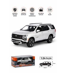 1:24 Chevrolet Chevy Tahoe Z71 2025 Gümüş Diecast Metal Model Araba