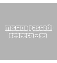 Mission Passed Respect +99 Araba Stickeri siyah 15x5 CM (Beyaz)