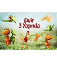 Dinozorlar Temalı Doğum Günü Afişi 50x70 cm