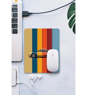 SonicTouch Renkli Araba Temalı Pürüzsüz Yüzey Kaymaz Dikişsiz Kenar Gamer Oyuncu Mouse Pad 19x23cm