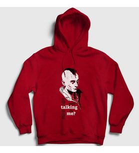 Presmono Unisex Kırmızı Travis Film Taxi Driver Kapüşonlu Sweatshirt 251392tt