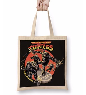 Ninja Turtles Turtle Power Bez Çanta Uzun Saplı