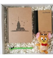 4’lü Ofis Hediye Seti – Defter + Notluk + Kalem + Anahtarlık 🎁  Şık & Fonksiyonel