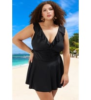 Konforlu Plus Size Mayo Tasarım Büyük Beden Yüksek Konfor UV Korumalı Deniz Kıyafeti
