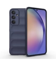 Samsung Galaxy A35 Uyumlu Kılıf Esnek TPU Oyuklu Arka Yüzey Tasarımlı Zore Etnik Silikon Kapak (Lacivert)